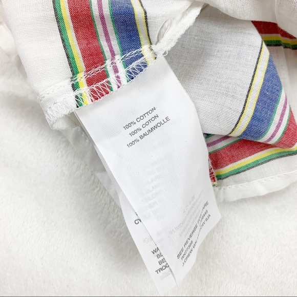 J Crew Flutter Sleeve Striped Wrap top - Picture 8 of 10